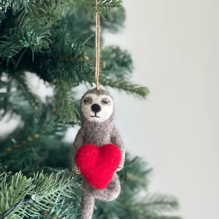 Felt Ornament - Sloth's Love Embrace image 2