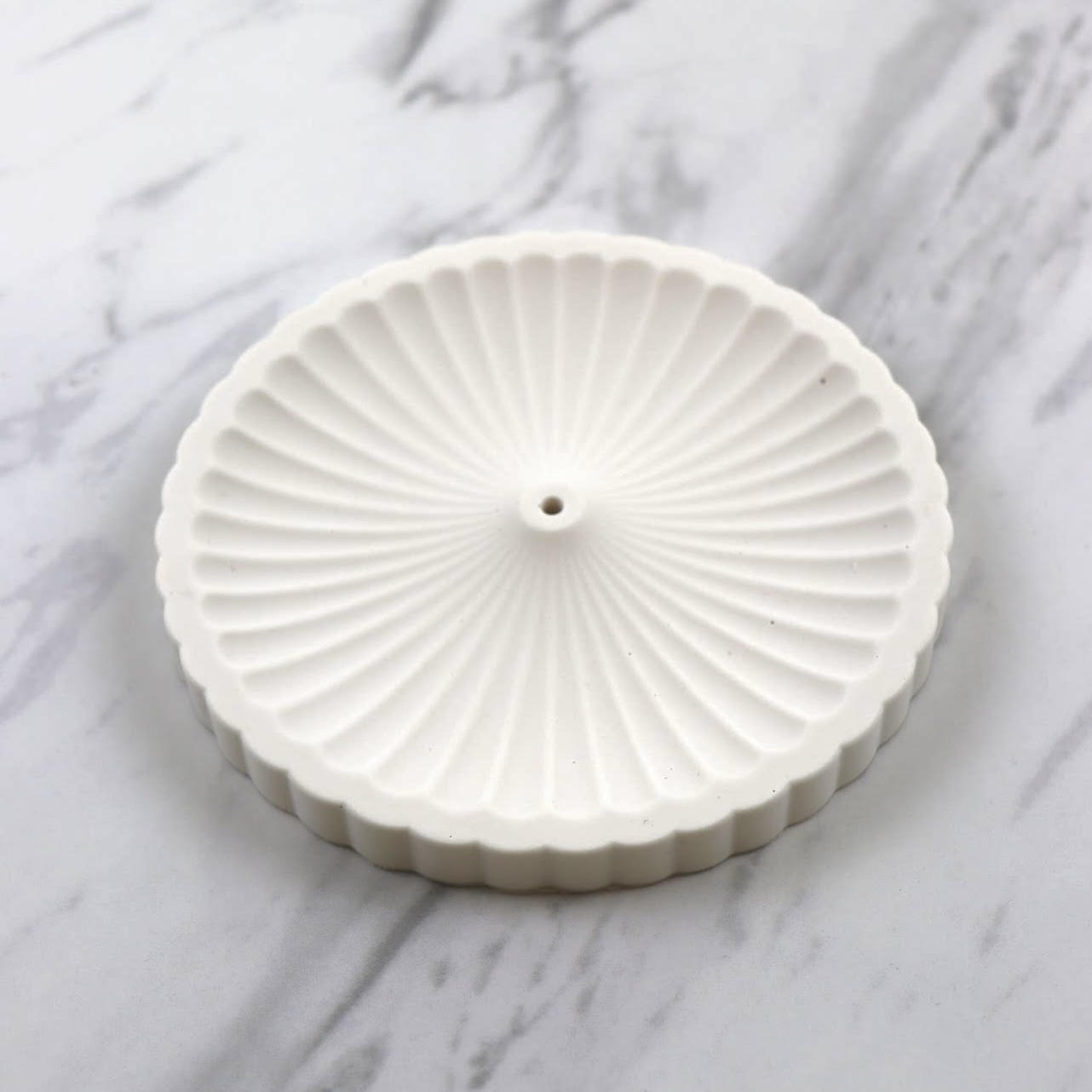 Fluted Round Incense Stick Holder image 0