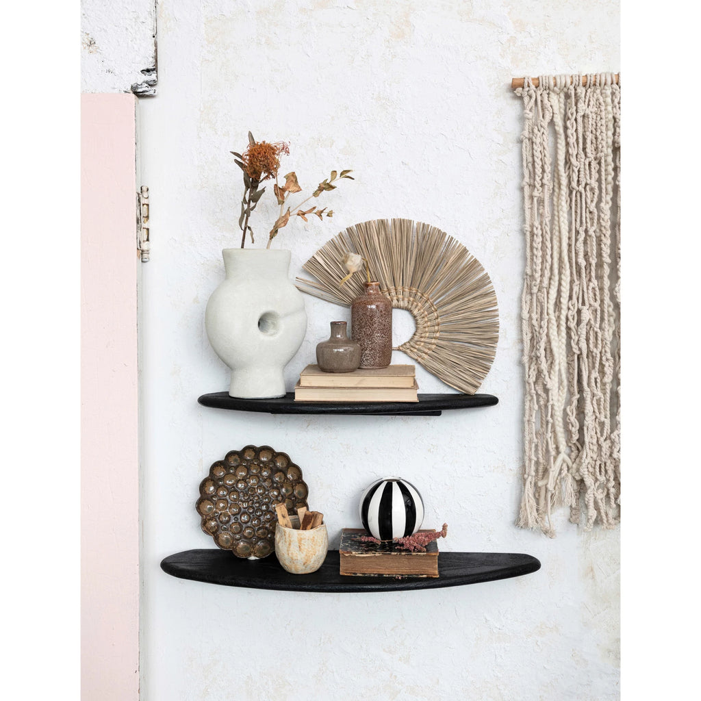 Organic Floating Wall Shelves - Set of 2 image 2