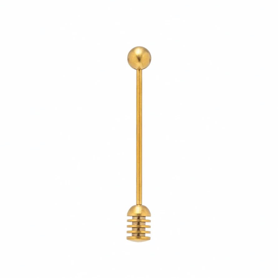 Stainless Steel Honey Dipper - Gold Finish image 0