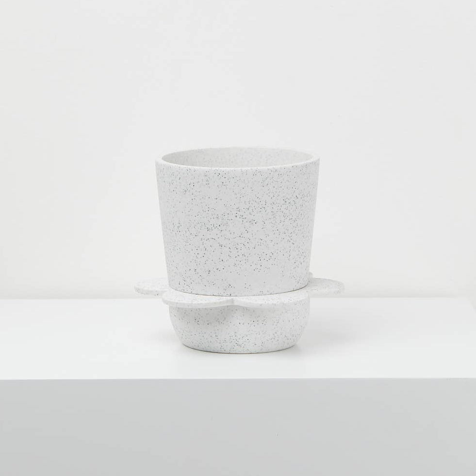 Spring Planter - White w/ Agave Speckle