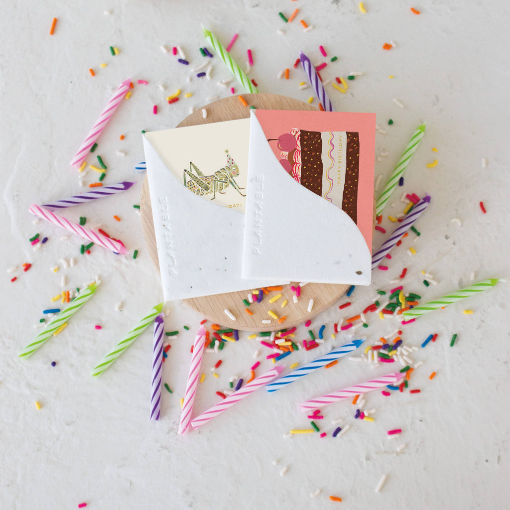 Slice of Cake Sprout - Birthday Mini Greet 2.5 x 3.5