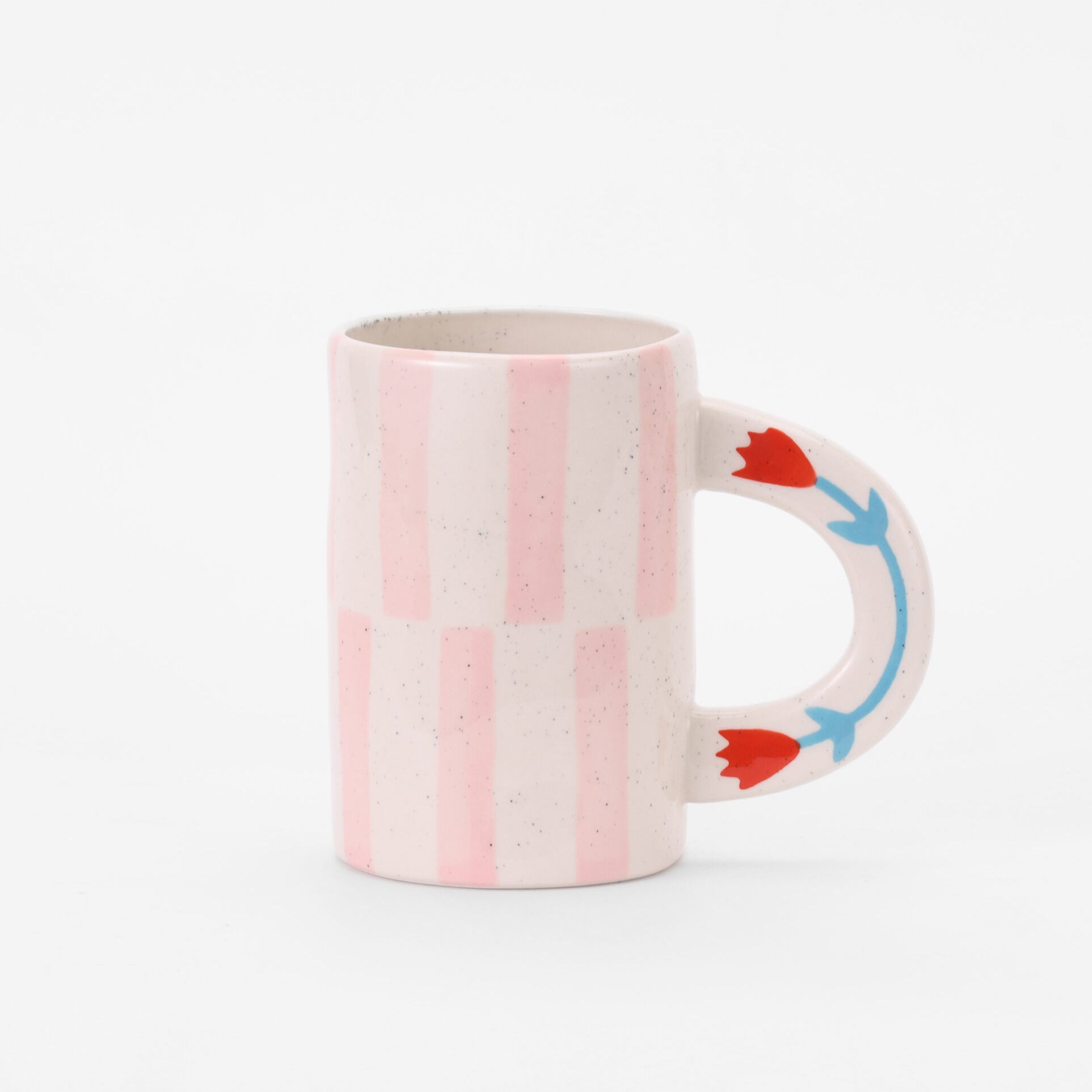 Pink Strip Ceramic Mug image 0