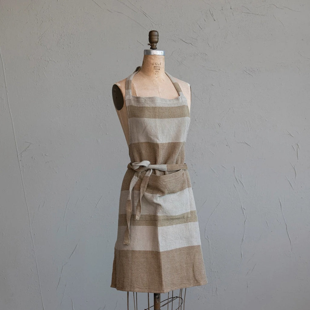 Waffle Weave Apron w/ Pocket - Olive image 0
