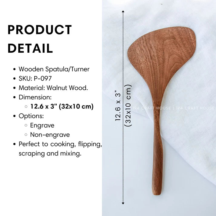 Walnut Wood Spatula - Wide image 6