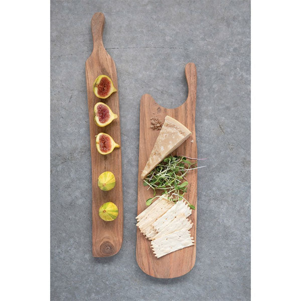 Acacia Wood Cheese Cutting Board with Handle image 1