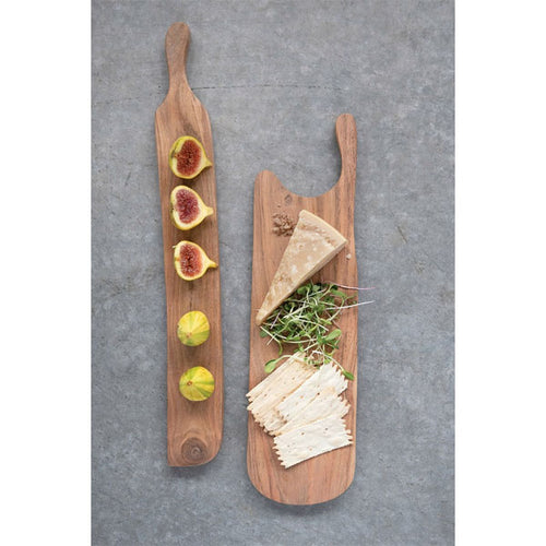 Acacia Wood Cheese Cutting Board with Handle image 1