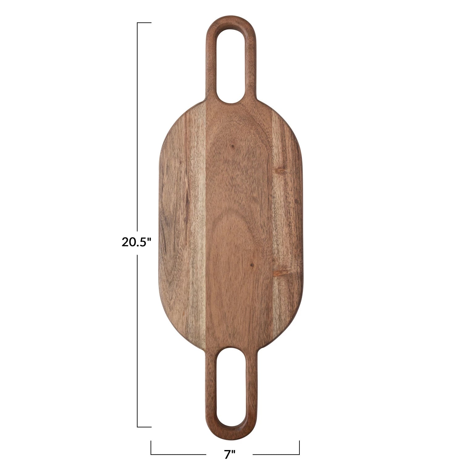 Acacia Wood Cheese Board w/ Handles image 1