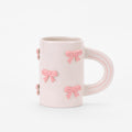 Mini Pink Ribbon Ceramic Mug image 0