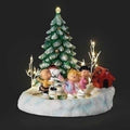 Musical LED Peanuts Skate Pond W/Christmas Tree image 0