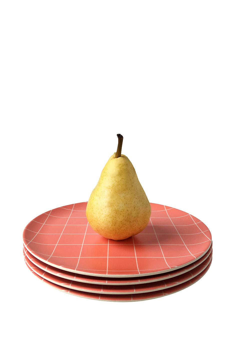 Red Grid Side Plate