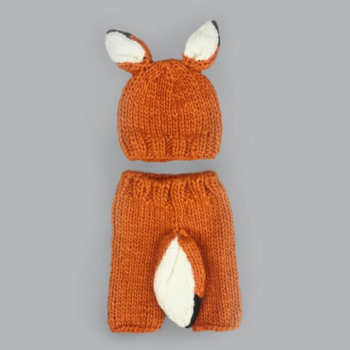 Fox Newborn Knit Set image 3