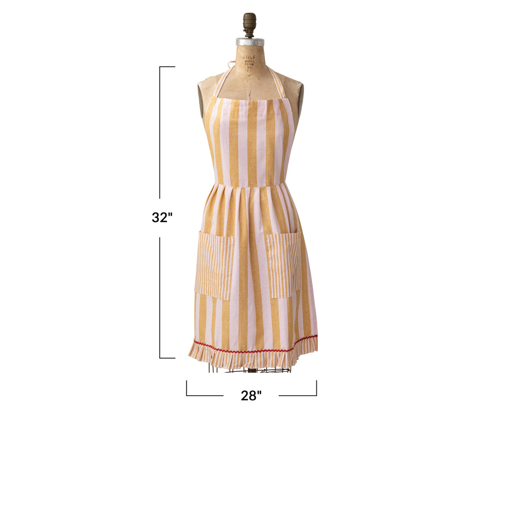 Woven Cotton Striped Apron image 5