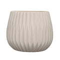 White Fluted Flower Pot image 0