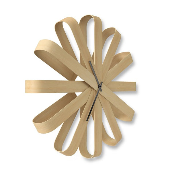 Ribbon Wood Wall Clock image 1