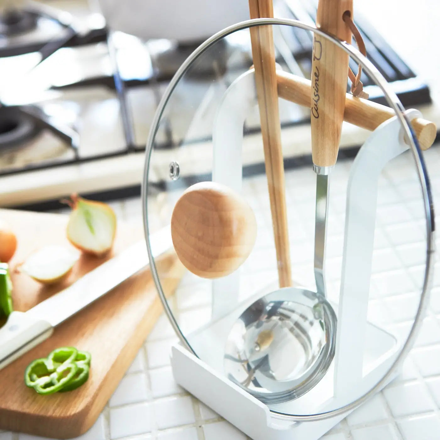 Tosca Lid & Ladle Stand - Steel + Wood image 4