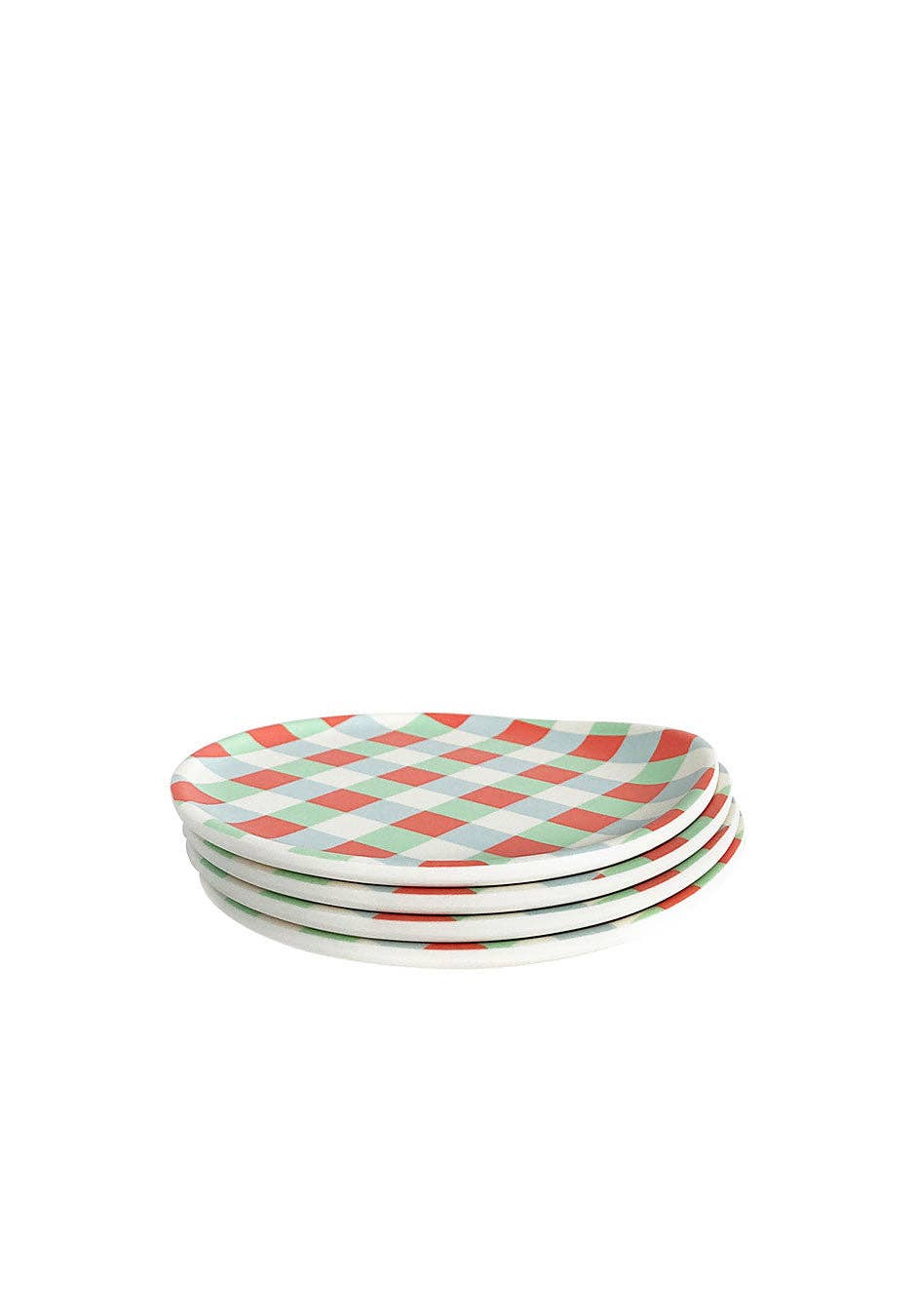 Bamboo Gingham Coaster - Set of 4