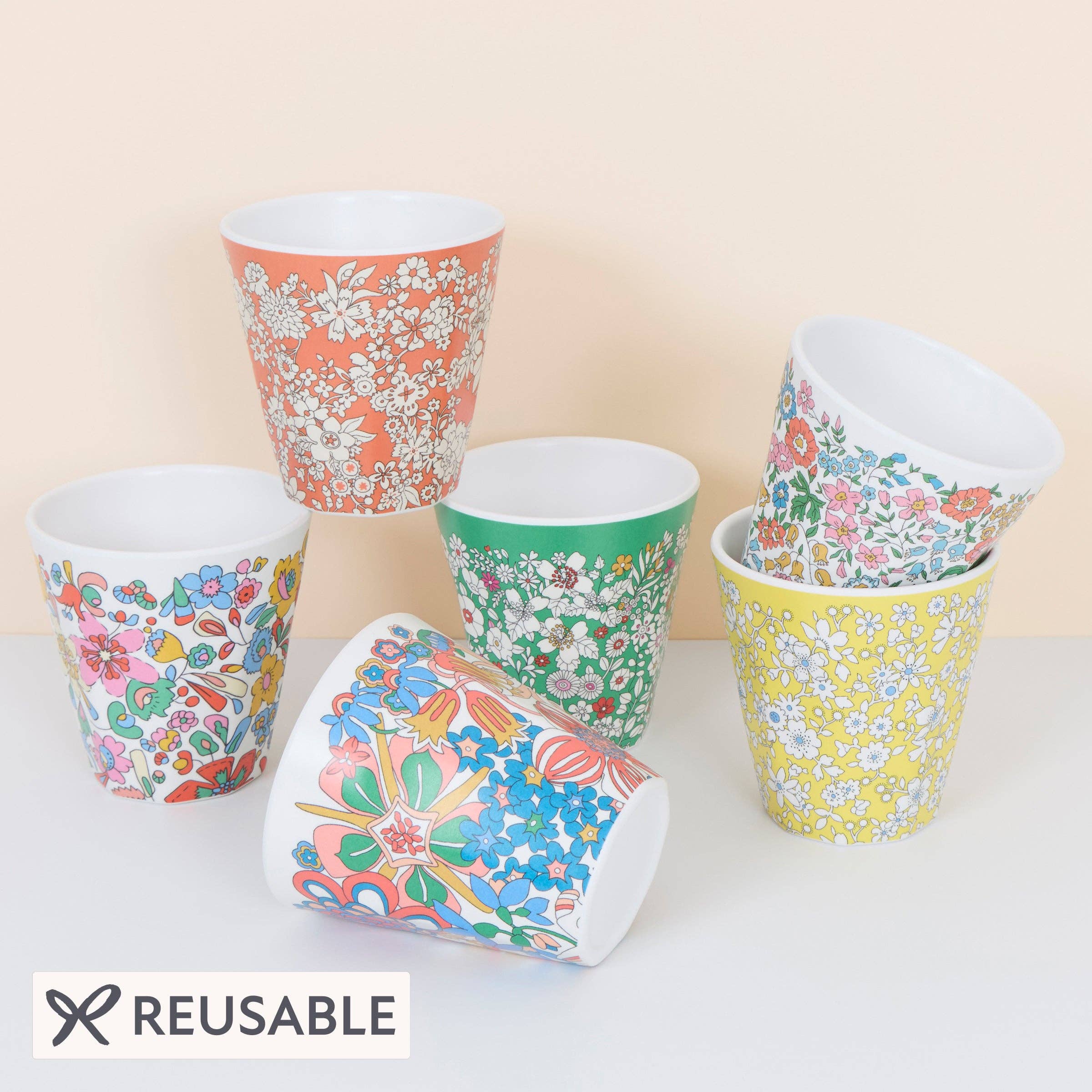 Meri Meri x Liberty Garden Party Reusable Cups