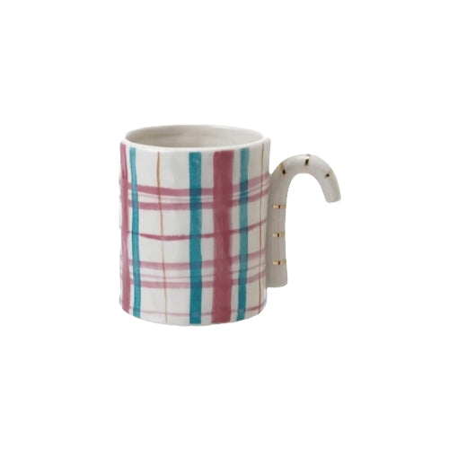 Stoneware Mug with Candy Cane Handle image 3