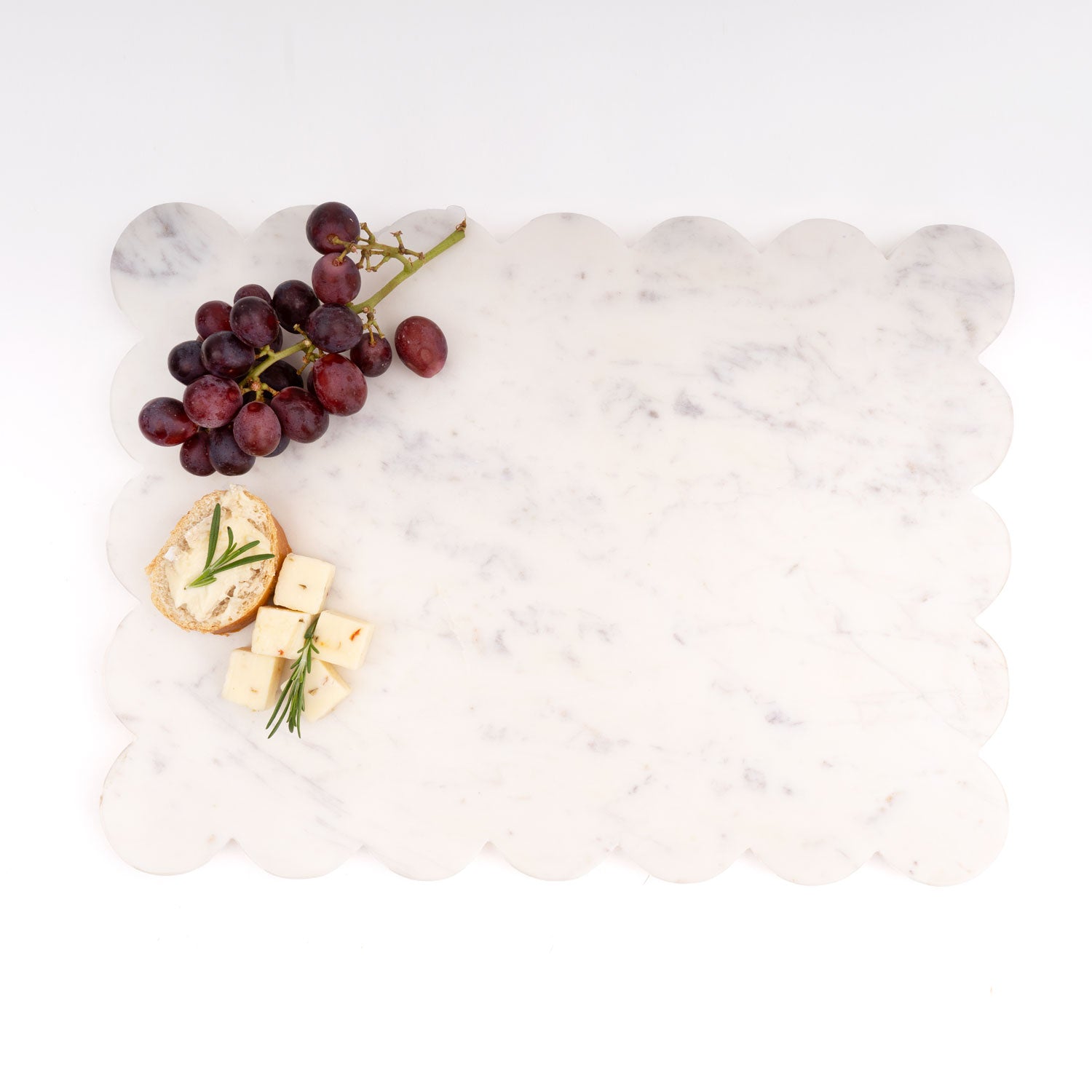 White Marble Scalloped Serving Board image 2
