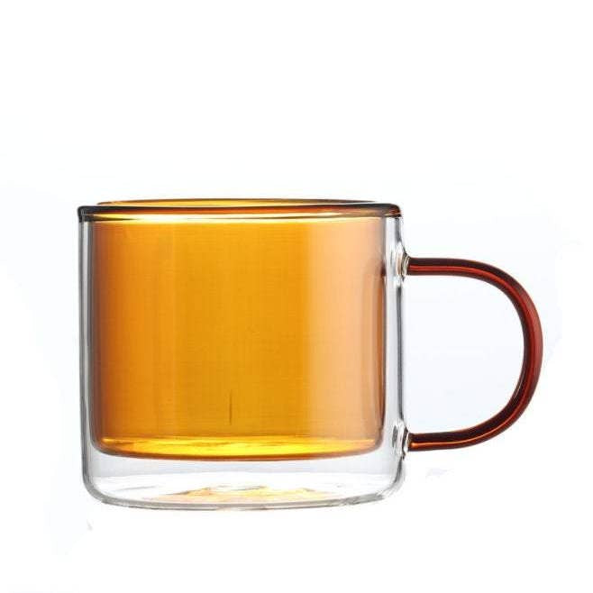 Colored Double Wall Glass Mug image 3
