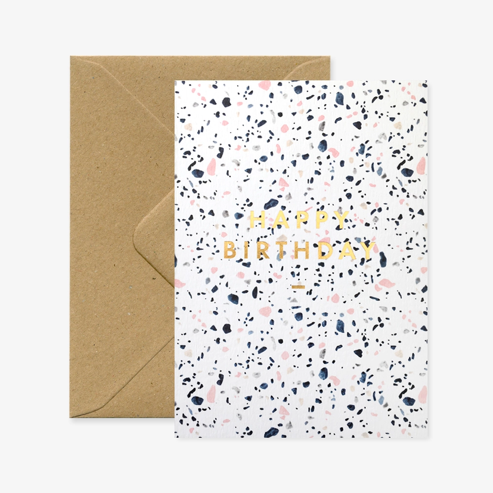 Happy Birthday Terrazzo Greeting Card image 0