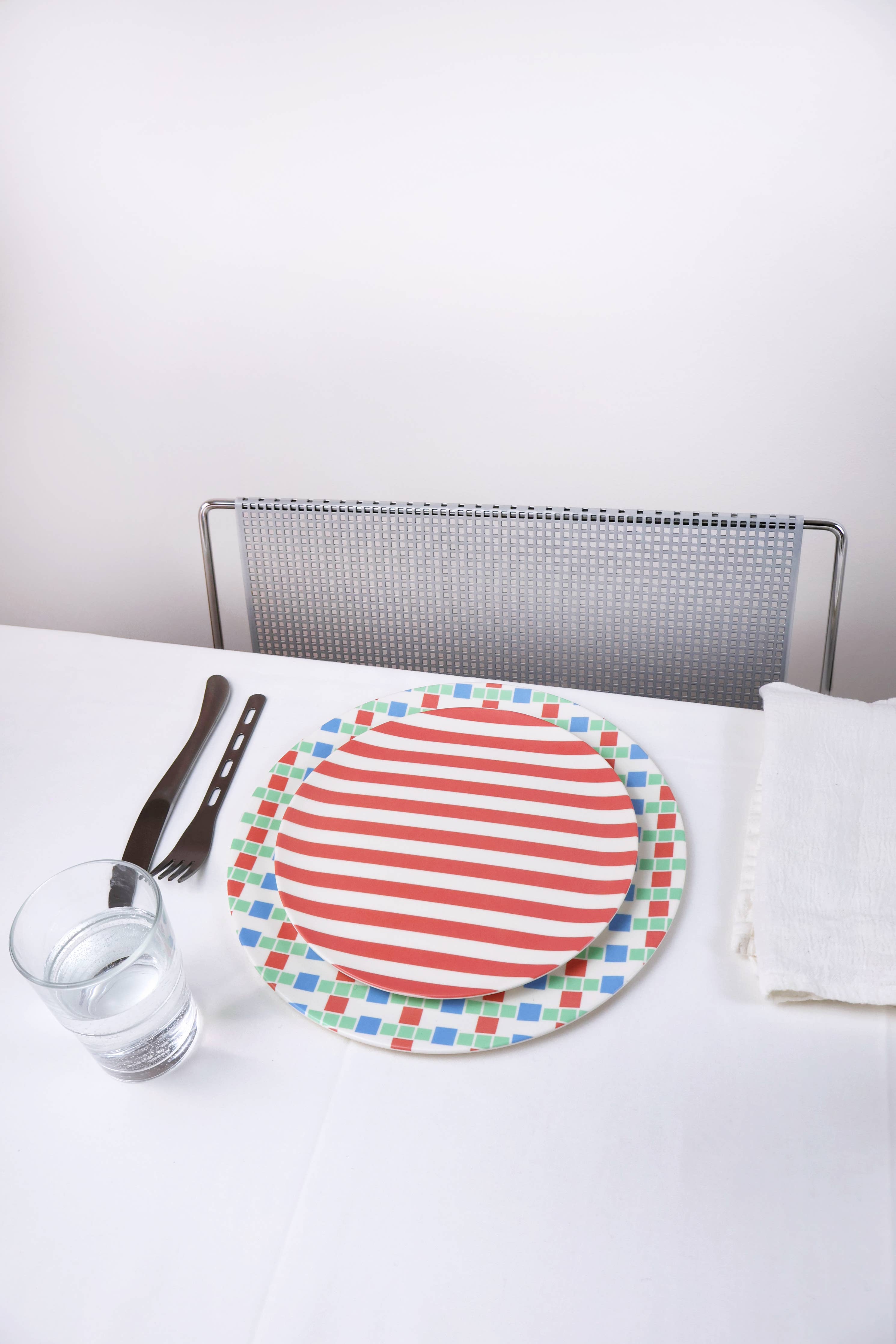 Red Stripe Side Plate