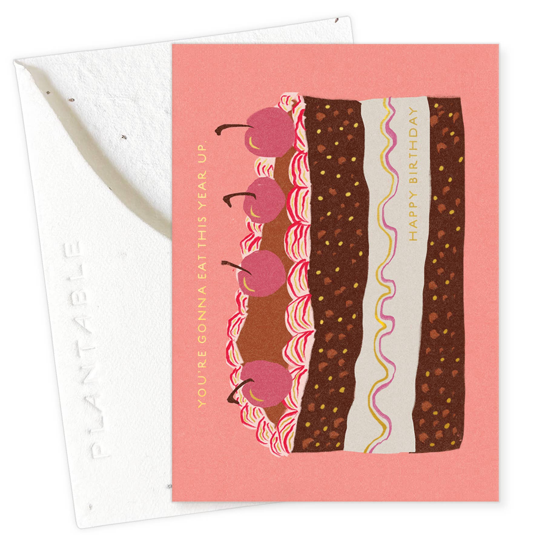 Slice of Cake Sprout - Birthday Mini Greet 2.5 x 3.5