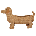Hand-Woven Dog Basket w/ Leather Ears image 0