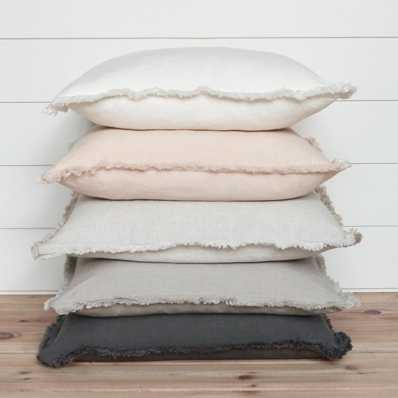 Fringe Cotton Pillow image 0