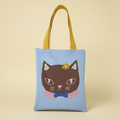 Chat Au Chocolat Knit Tote Bag