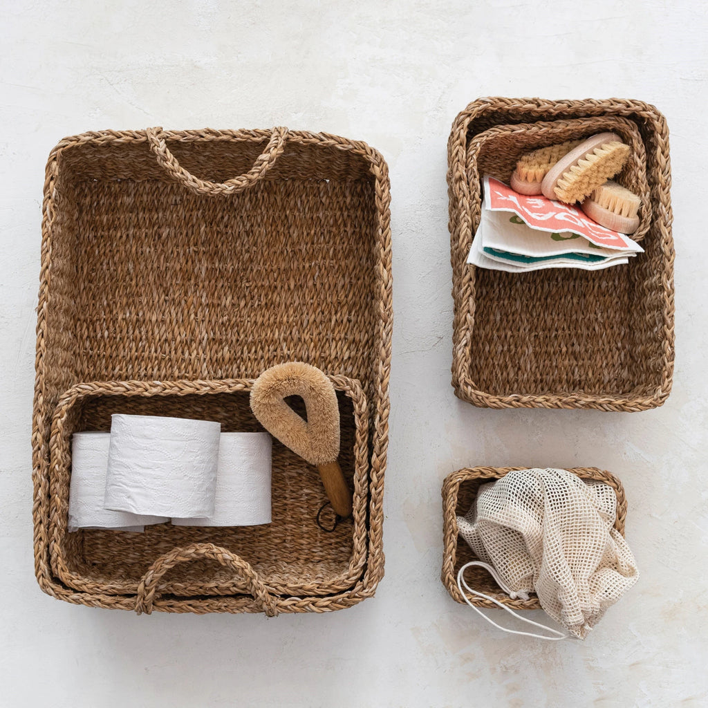 Hand-Woven Seagrass Basket image 3