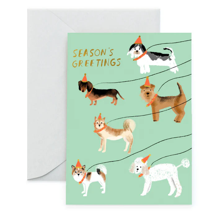 Out for a Winter Walk Holiday Card image 0
