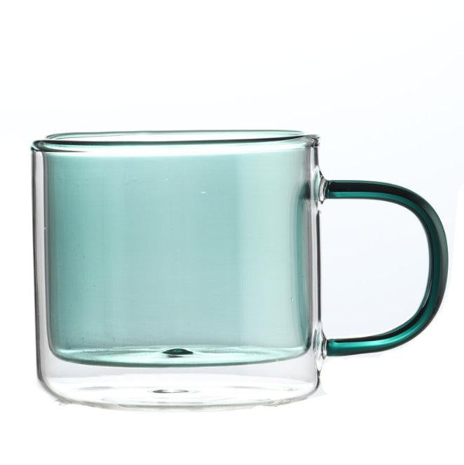 Colored Double Wall Glass Mug image 4