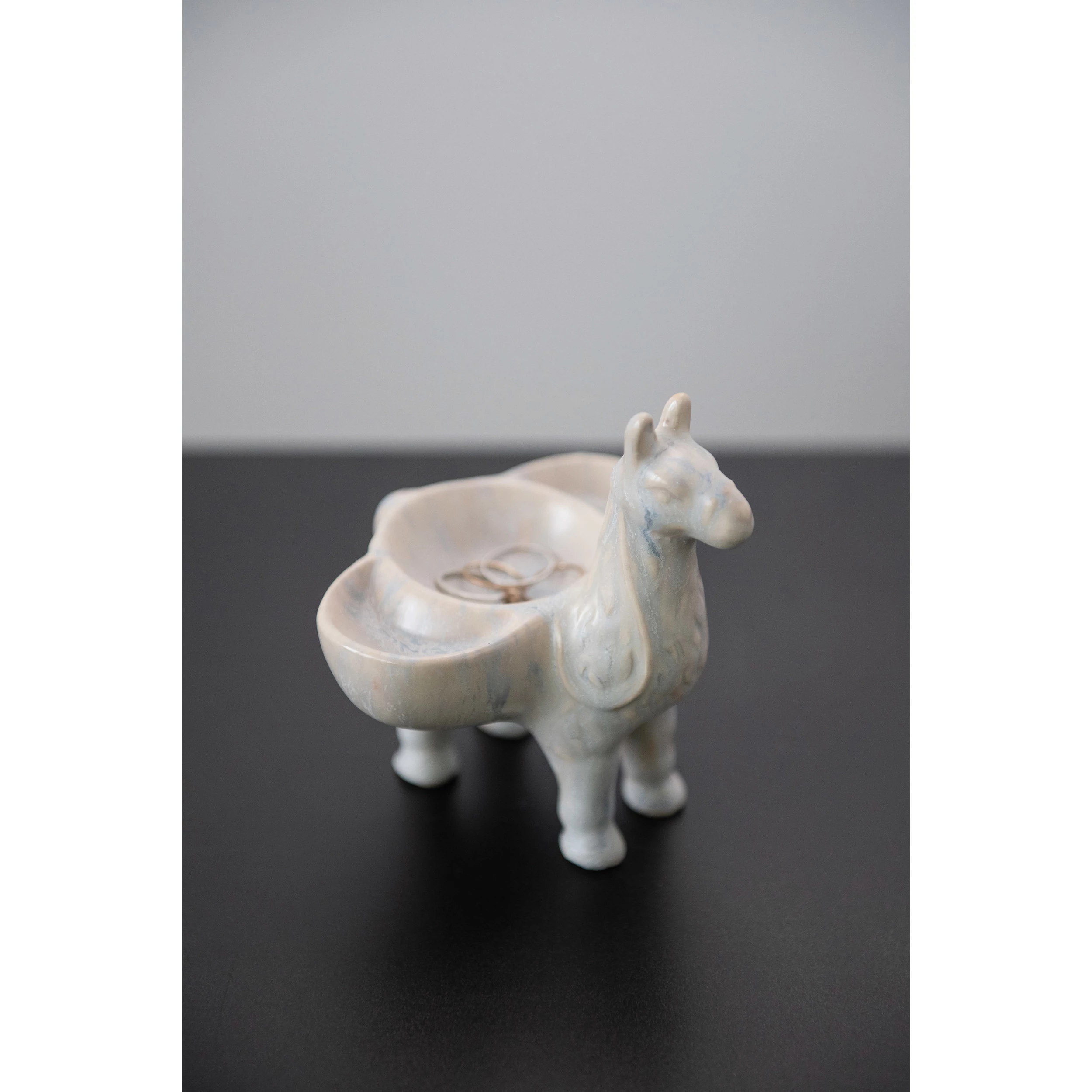 Decorative Stoneware Standing Llama Dish image 1