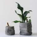 Jute Baskets w/ Leather Loop image 0
