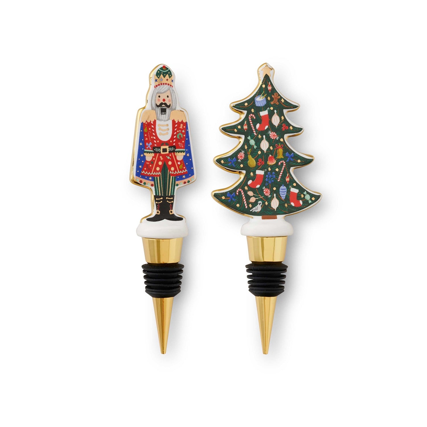 Nutcracker Porcelain Wine Stopper Set image 0