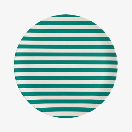 Green Stripe Dinner Plate image 0