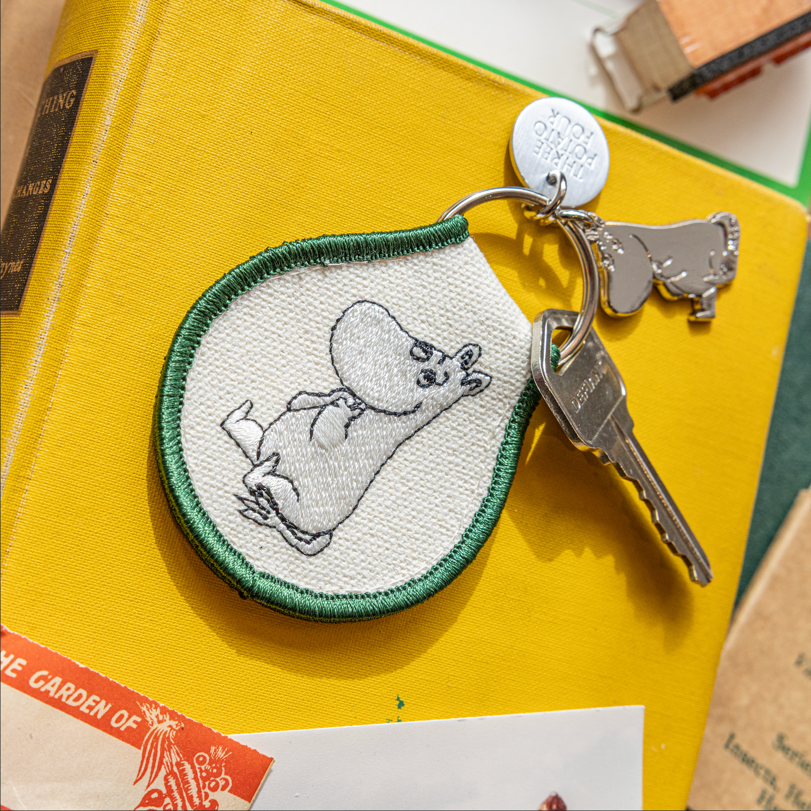 Moomintroll Sitting Patch Keychain + Charm