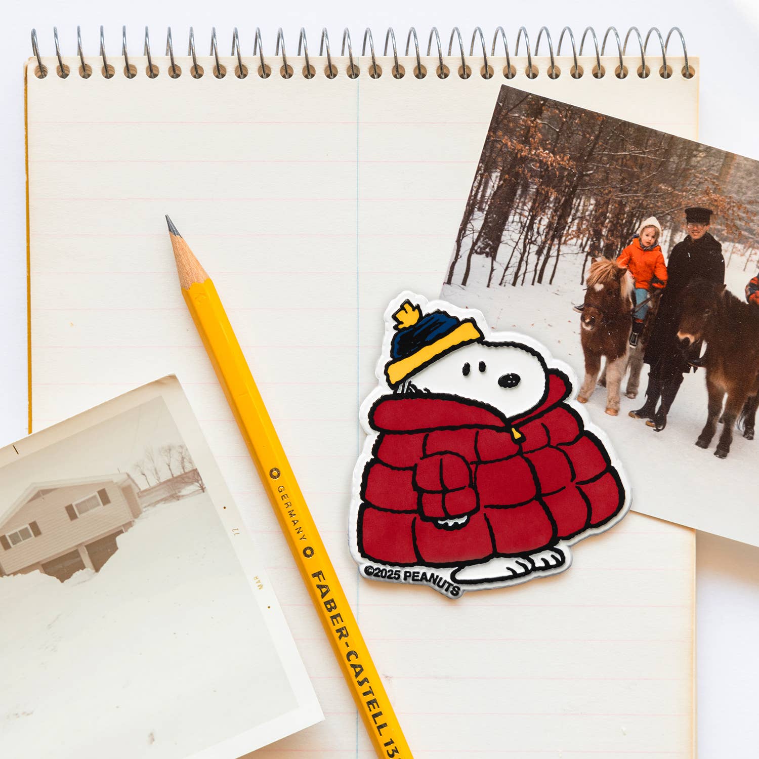 Snoopy Puffy Coat Classic Fridge Magnet