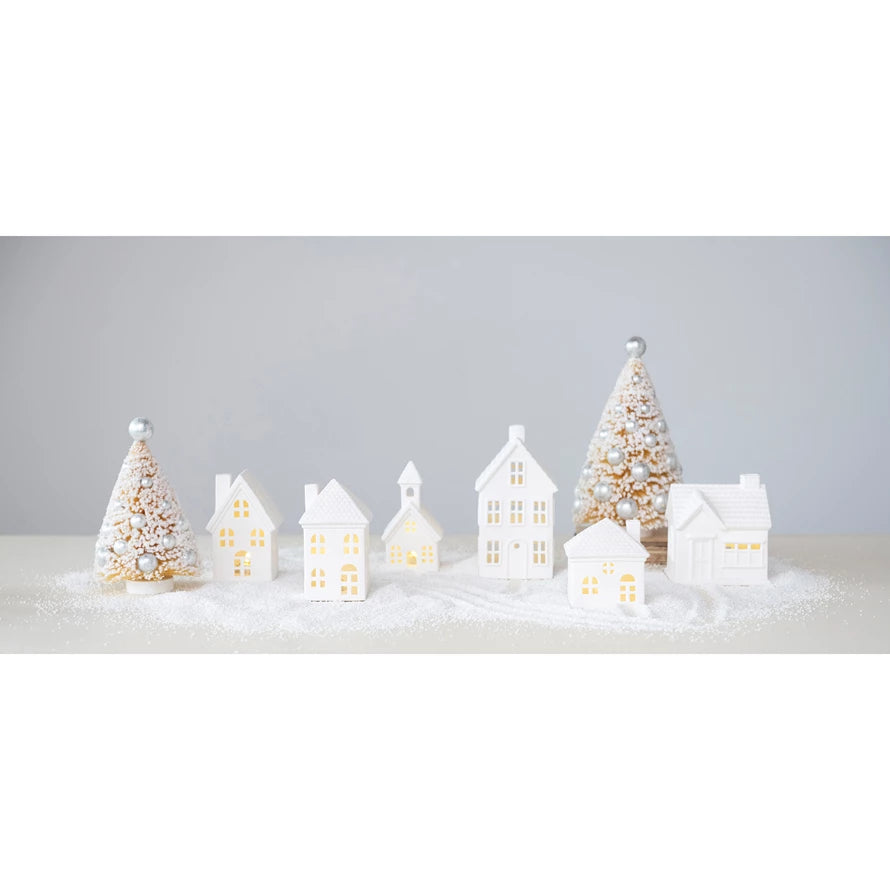 Stoneware Bisque Houses w/ LED Lights  image 2