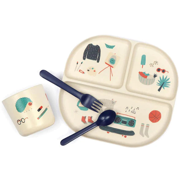 Illustrated Kid Dinner Set image 1