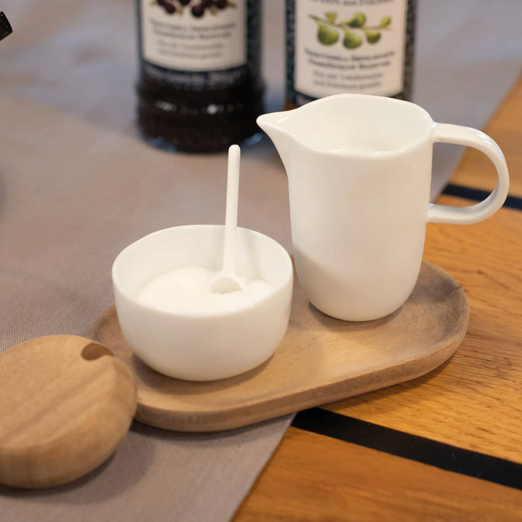 Bonjour Cream & Sugar Service w/ Acacia Tray image 1