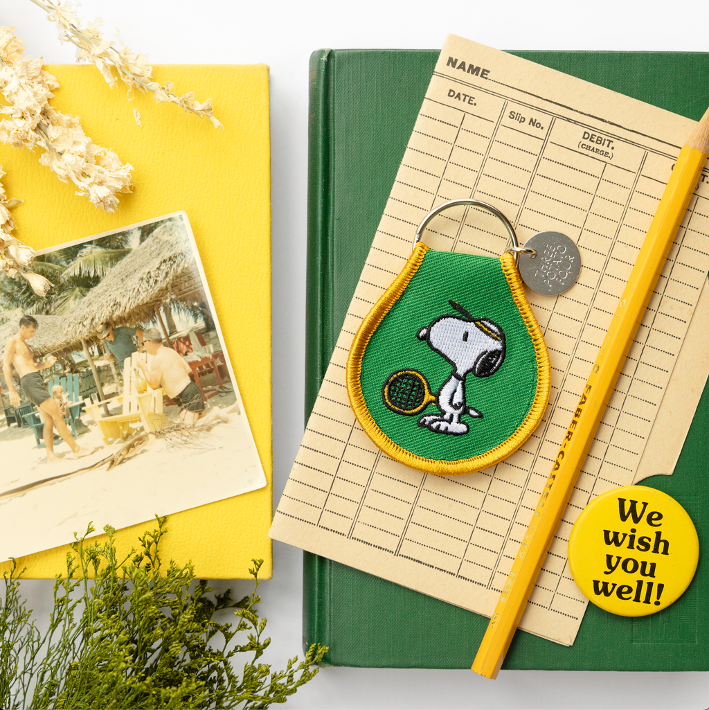 Snoopy Tennis Patch Keychain