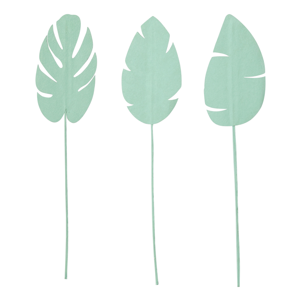 Paper & Wire Leaf Pick - Mint (Set of 3) image 0