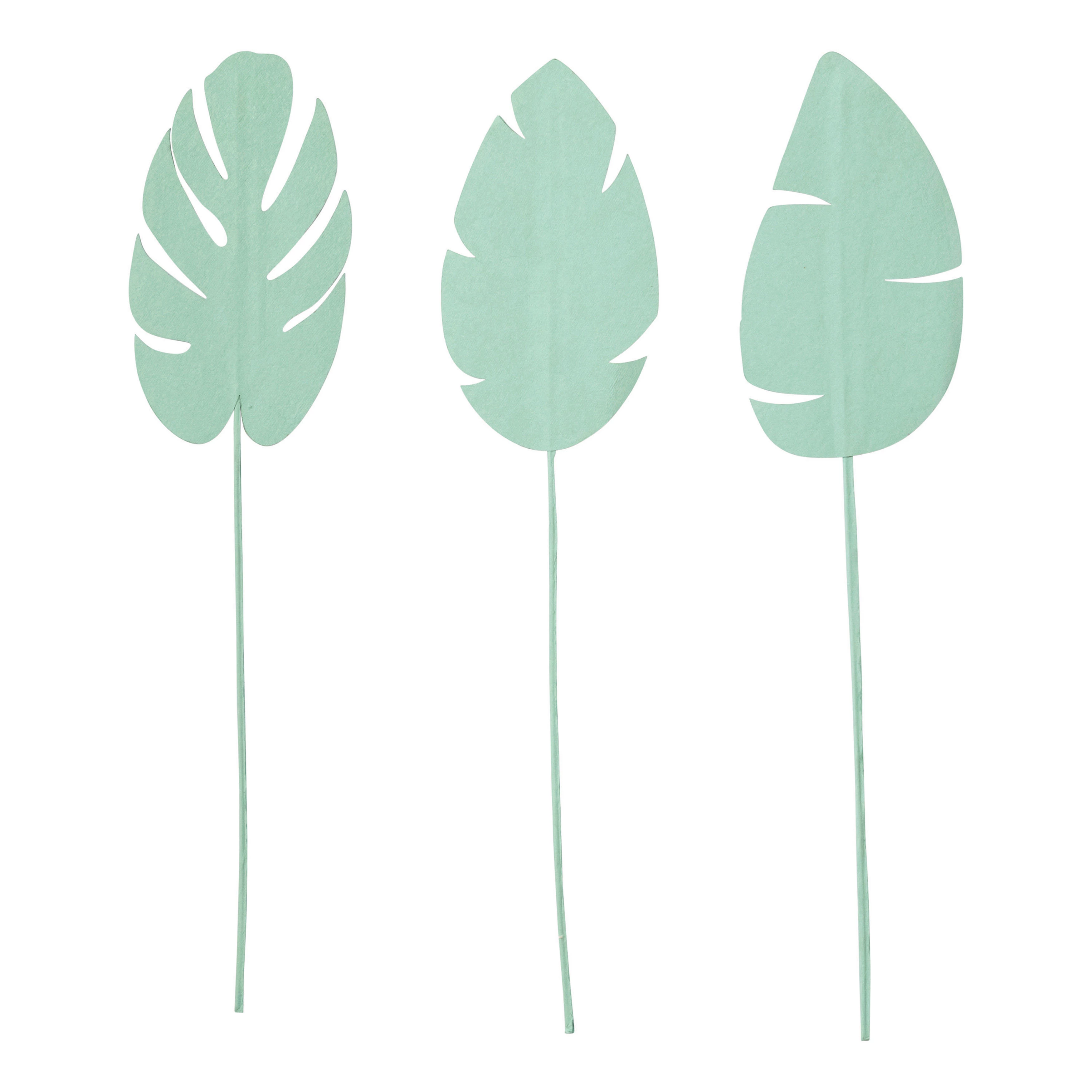 Paper & Wire Leaf Pick - Mint (Set of 3) image 0