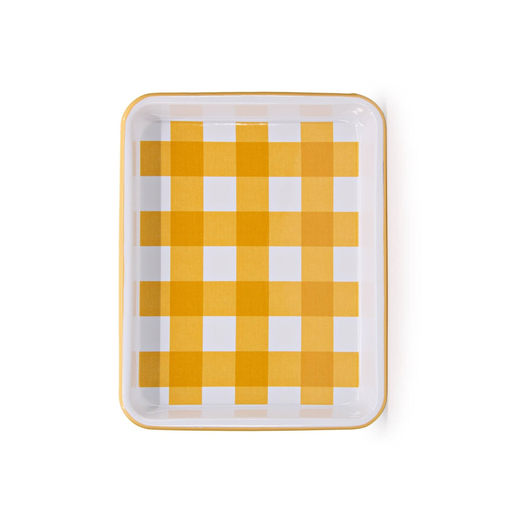 Max Humphrey x CCH Gingham Rectangle Tray - Yellow