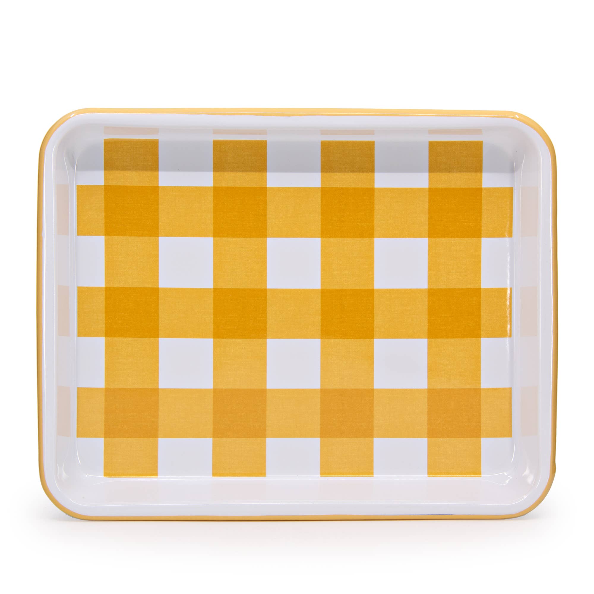 Max Humphrey x CCH Gingham Rectangle Tray - Yellow