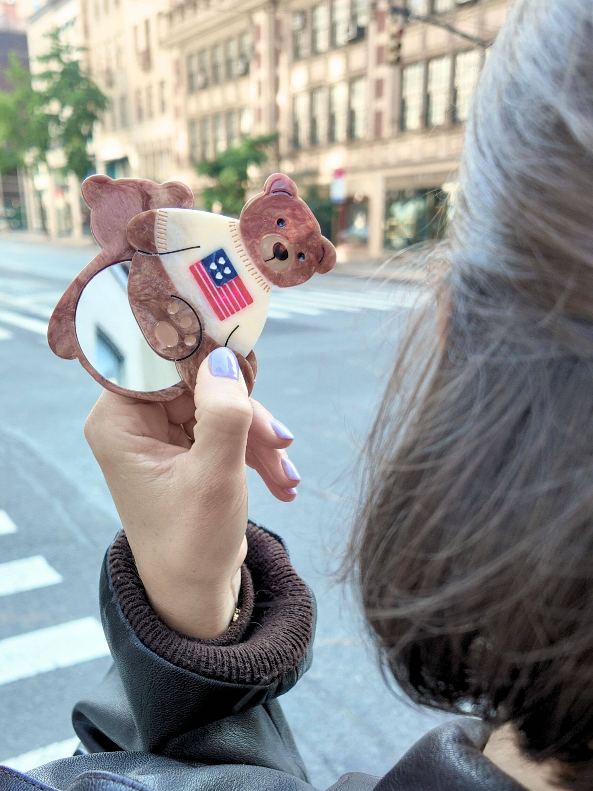 Americana Teddy Compact Mirror