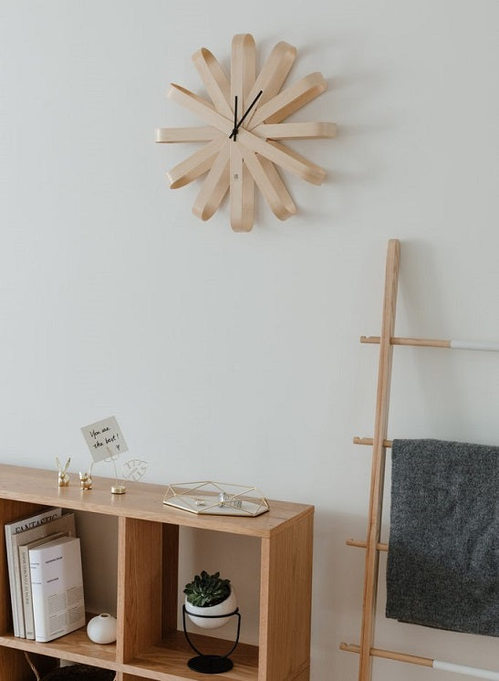 Ribbon Wood Wall Clock image 2